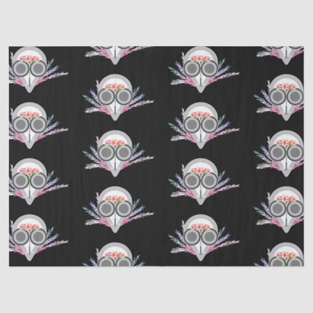 Pestarzt Spooky Whimsical Halloween Seidenpapier (Vorderseite)