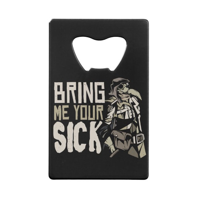 Pestärztin Halloween Beängstigend Gothic-Geschenk Geldbeutel Flaschenöffner (Rückseite)