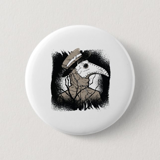 Pestärztin Halloween-Geschenk für gruseligen gotis Button (Vorderseite)