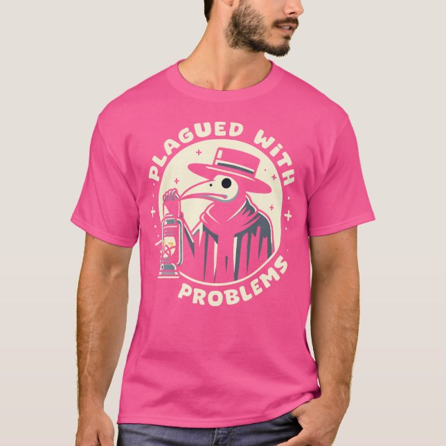 Pestärztin Kostüme Männer Frauen Doktor Pest mit T-Shirt (Vorderseite)