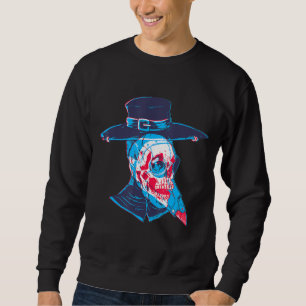 Pestärztin Skull Mask Bizarre Dark Art Sweatshirt