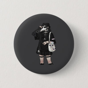 Pestdoktor Gothic Cottagecore Motten-Gesichtsmaske Button