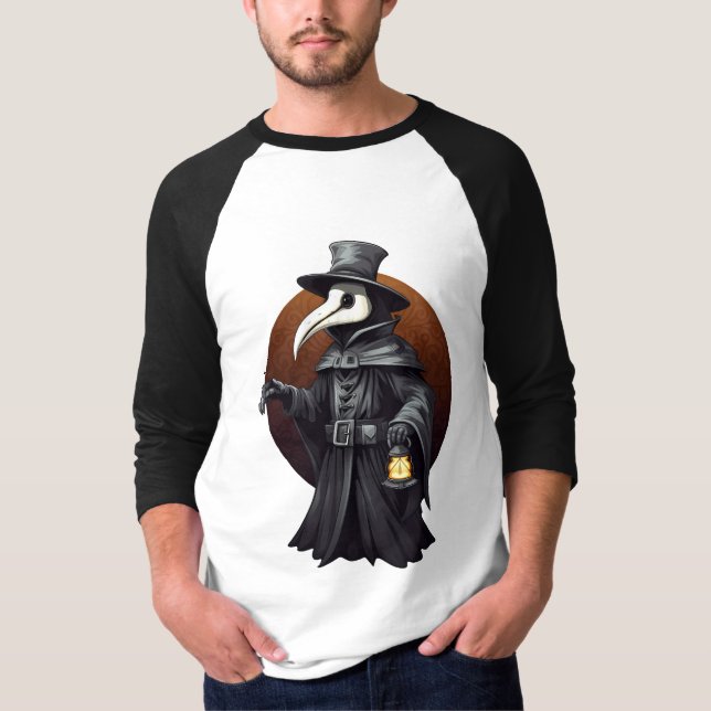 Pestdoktor-Laterne T-Shirt – Dunkle Gotik (Vorderseite)