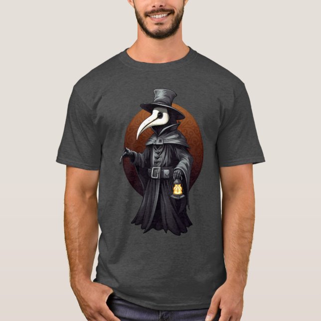 Pestdoktor-Laterne T-Shirt – Dunkle Gotik (Vorderseite)