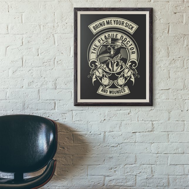 Pestdoktor Vintage    Poster (plague doctor poster)