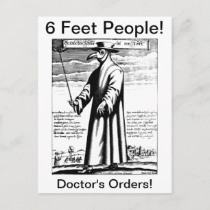 Pestmaske des Arztes Postkarte