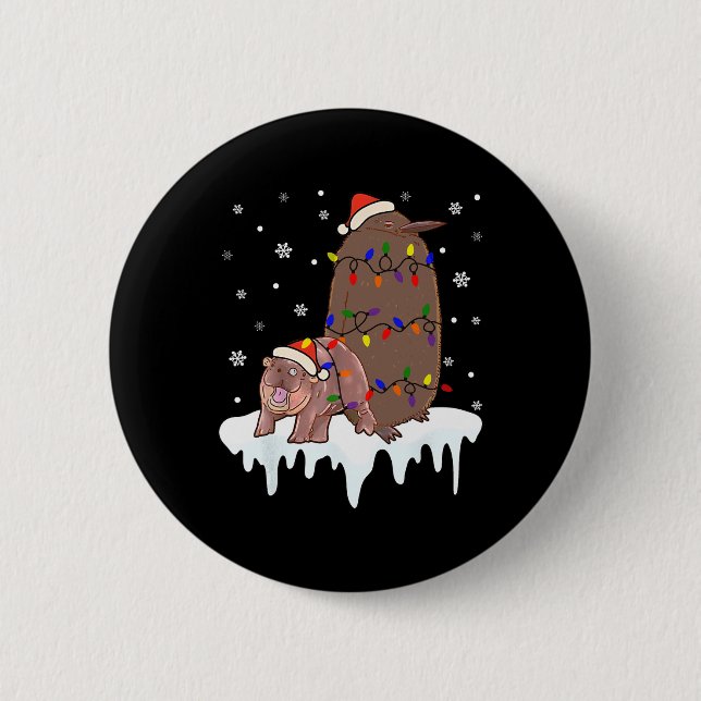 Pesto Moo Deng der Pinguin der ba Button (Vorderseite)