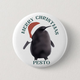Pesto Penguin Weihnachten Button