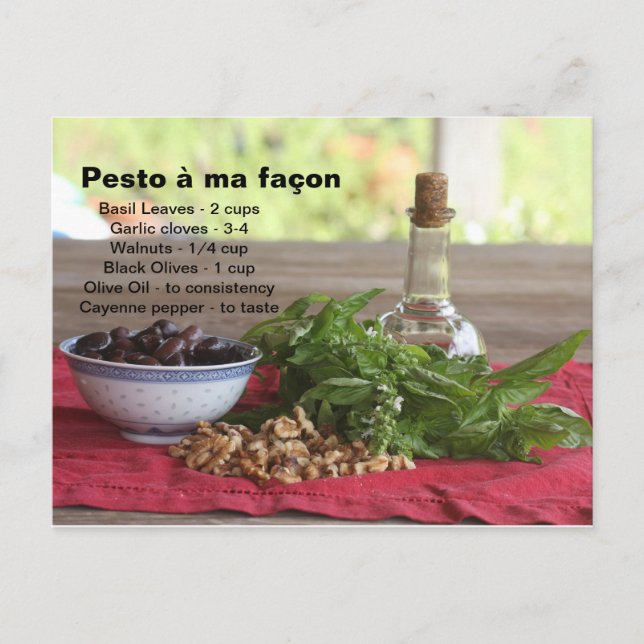 Pesto Postkarte (Vorderseite)