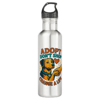 Pet Adopt Love Tee Edelstahlflasche