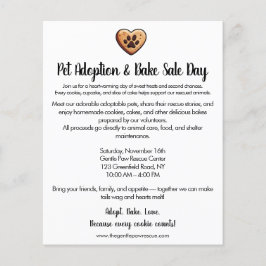 Pet Adoption Bake Sale Fundraiser Flyer