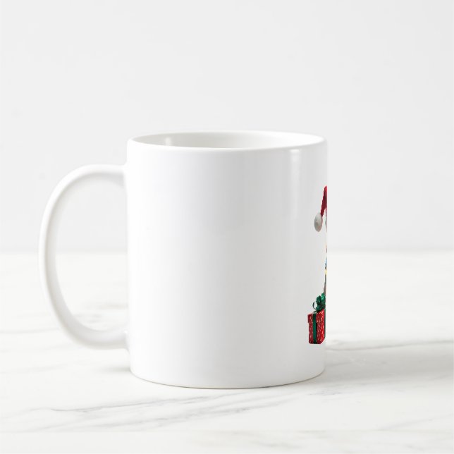 Pet Animal Lovers Cute Sphynx cat Reindeer Antlers Kaffeetasse (Links)