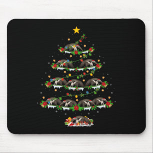 Pet Animal Xmas Lights Santa Anteater Weihnachten Mousepad