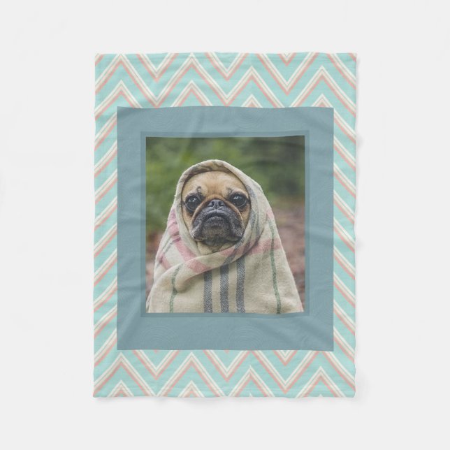 Pet Anpassen von Foto und Namen Fleecedecke (Vorderseite)