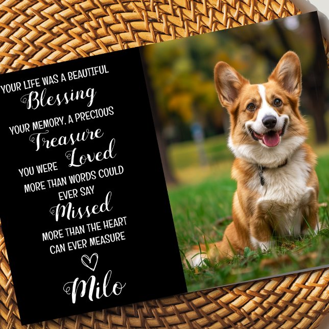 Pet Beileid Personalisiert Foto Pet Loss Karte (Dog sympathy card)