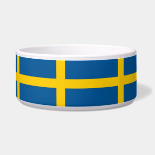 Pet Bowl der schwedischen Flagge Napf