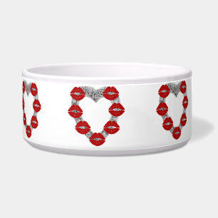 Pet Bowl Herz Diamond mit Küssen Napf