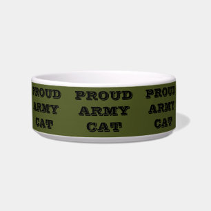 Pet Bowl Proud Army Cat Napf