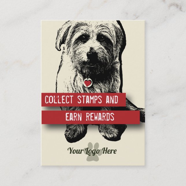 Pet Business Loyalty Card Persönliche Gestaltung d Treuekarte (Vorderseite)