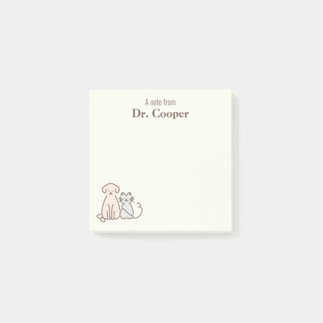 Pet Business Personalisiert Post-it Klebezettel (Vorderseite)