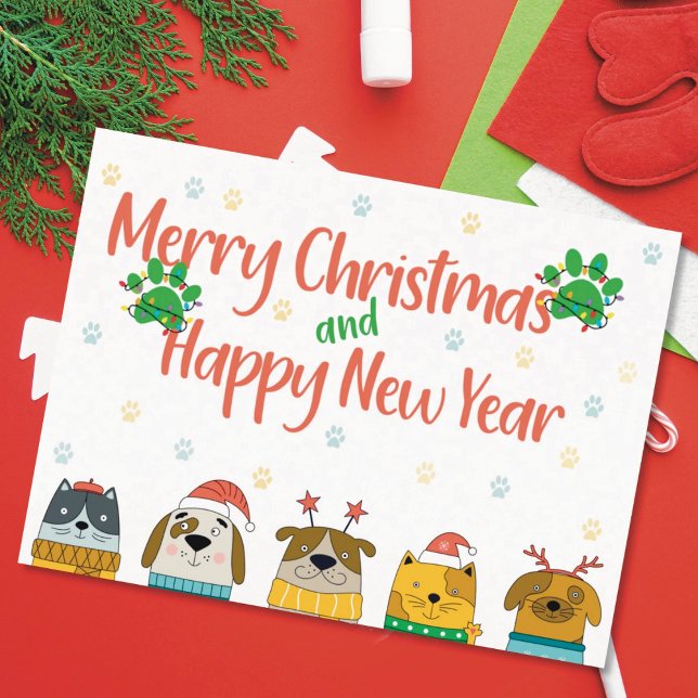 Pet Business Weihnachtsfeiertag Postkarte (Von Creator hochgeladen)
