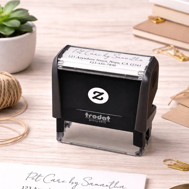 Pet Care Business Name Return Address Phone  Permastempel (Von Creator hochgeladen)