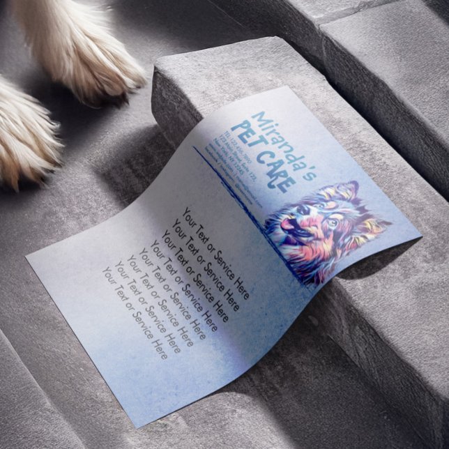 Pet Care Grooming Sitting Adorable Cartoon Hund Flyer (Von Creator hochgeladen)