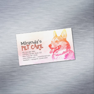 Pet Care Grooming Sitting Pet Beauty Salon Magnetische Visitenkarte