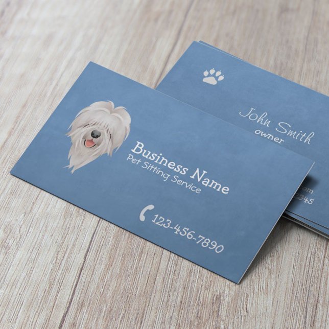 Pet Care Niedlich Hund Schlicht Blue Pet Sitter Visitenkarte (Von Creator hochgeladen)