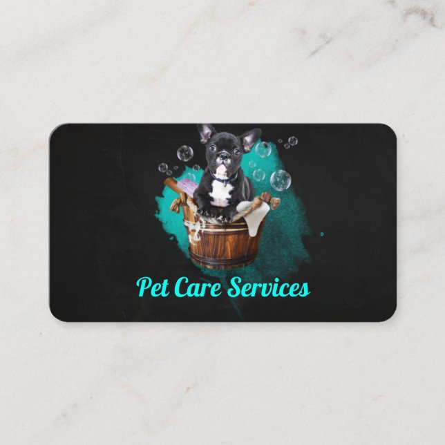 Pet Care Services / Pet Salon Visitenkarte (Vorderseite)