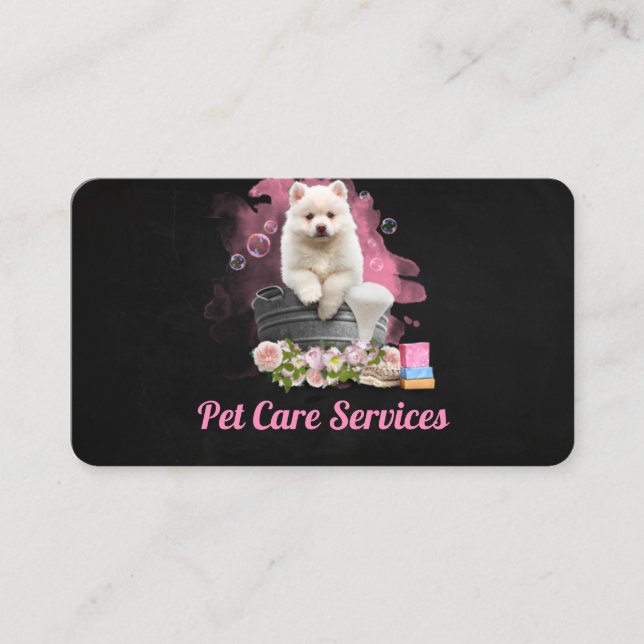Pet Care Services / Pet Salon Visitenkarte (Vorderseite)