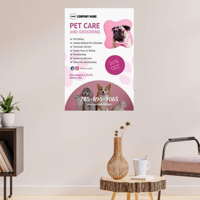 Pet Care Services Poster (Wohnzimmer 3)