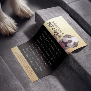 Pet Care Sitting Bade Grooming Salon Food Shop Flyer