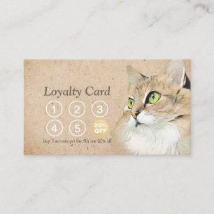 Pet Care Sitzen Bade & Grooming Loyalty Punch Treuekarte