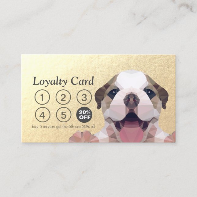 Pet Care Sitzen Bade & Grooming Loyalty Punch Treuekarte (Vorderseite)