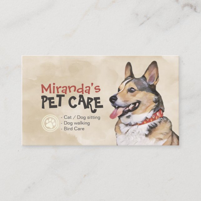 Pet Care Sitzen Bade & Grooming Loyalty Punch Treuekarte (Vorderseite)