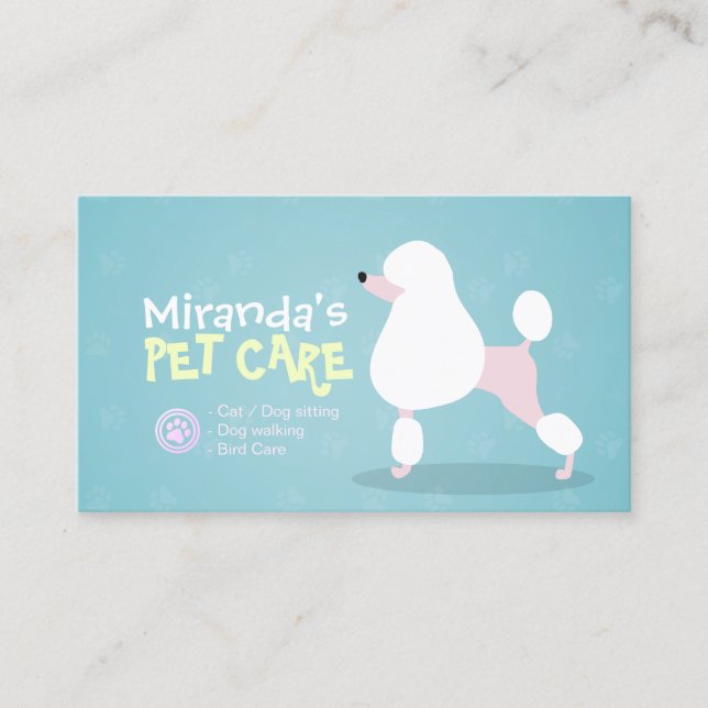 Pet Care Sitzen Bade & Grooming Loyalty Punch Treuekarte (Vorderseite)