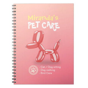 Pet Care Sitzen Grooming Beauty Salon Dog Ballon Notizblock