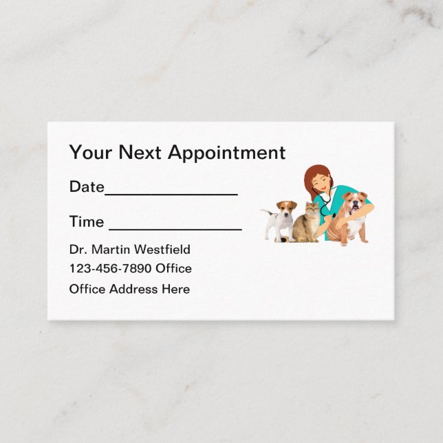 Pet Care Vétérinaire Clinique Animale Carte de Ren (Devant)