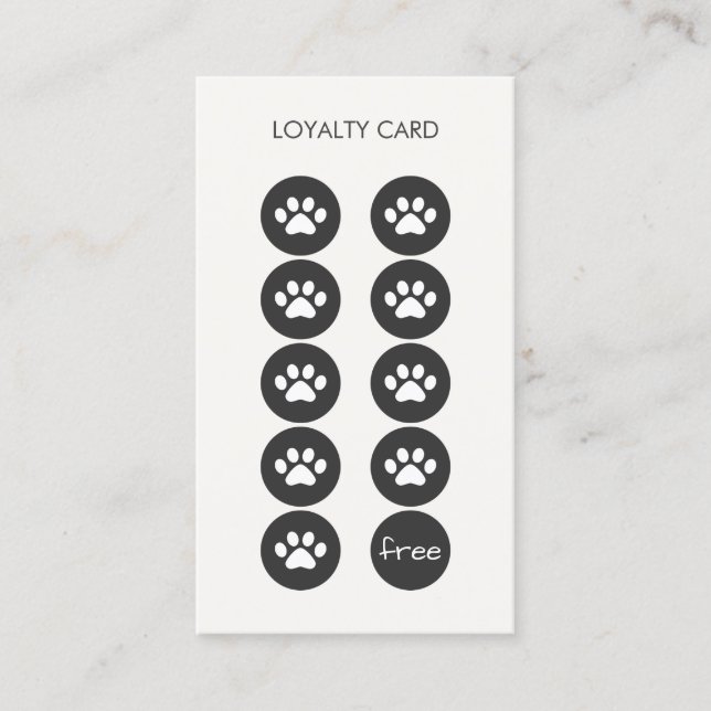 Pet Care Vétérinaire Loyauté Punch Carte de visite (Devant)