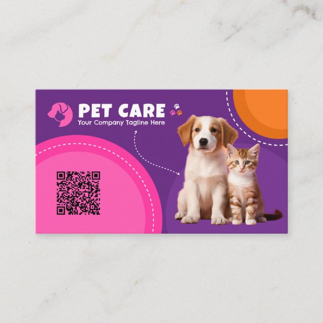 Pet care, Veterinary Doctor, Vet, Tierklinik Visitenkarte (Vorderseite)