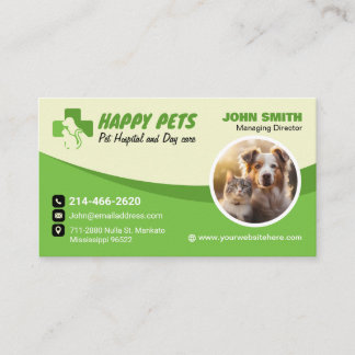 Pet care, Veterinary Doctor, Vet, Tierklinik Visitenkarte