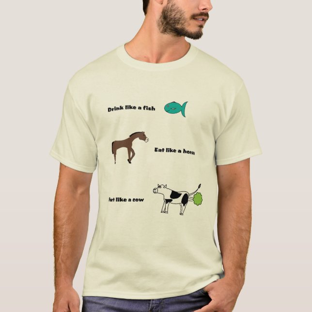 Pet comme un T-shirt de vache (Devant)