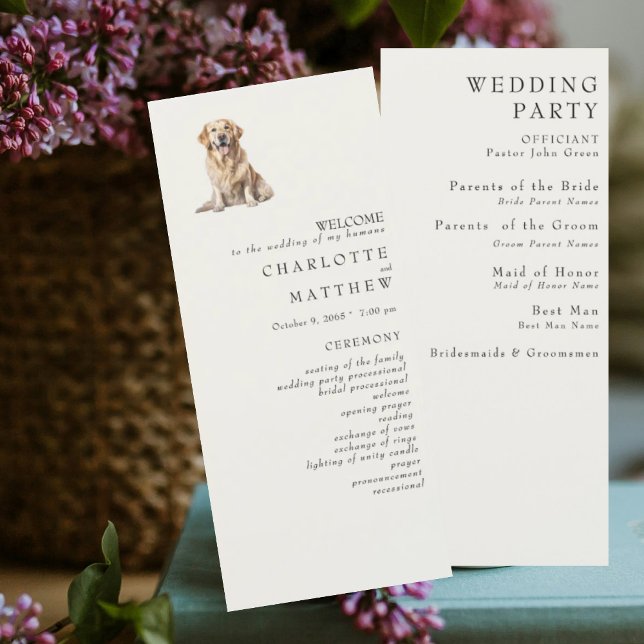 Pet Cream Wedding Program (Von Creator hochgeladen)