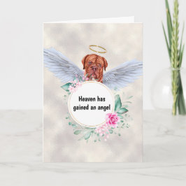 Pet-Denkmal Französisch Mastiff Hund Engel Flügel  Karte