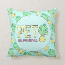 Pet die Ananas - niedliches quadratisches Kissen!