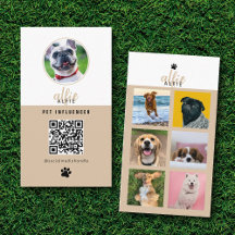 Pet Dog 6 Photo Feed Grid Social Media QR Code 