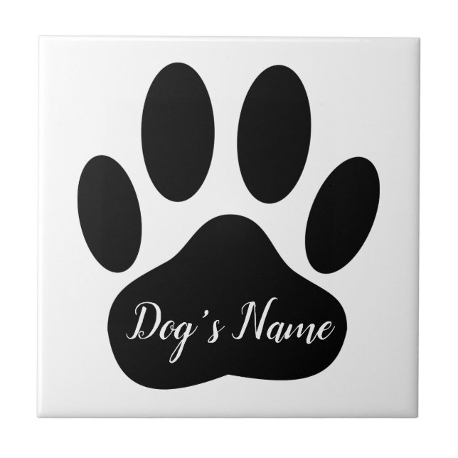 Pet-Dog-Druck mit Individuelle Name-Keramik-Folie Fliese (Vorderseite)