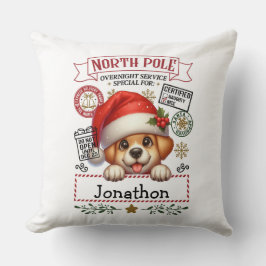Pet Dog Festive Puppy Christmas Throw Pillow Kissen