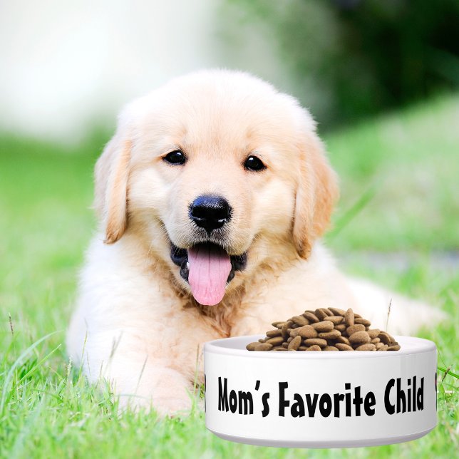 Pet Dog Funny "Lieblingskind der Mama" & Pfow-Druc Napf (Von Creator hochgeladen)